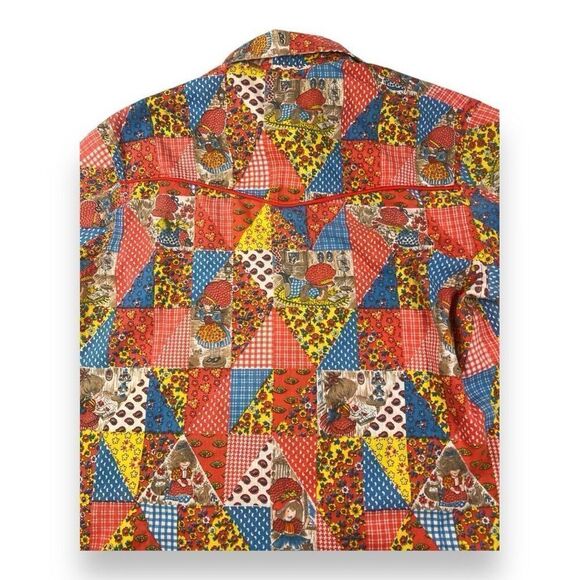 Vintage Patchwork Snap Button Top Size Large - Picture 4 of 6